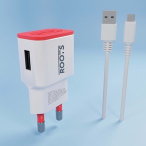 디에이치몰 루츠 국내생산 USB 1포트 저전압 DC 5V 2A 저전력 저속충전기, C타입케이블포함, 1개