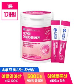 [500달톤] 연세 광채스틱 온가족 저분자콜라겐 30포 이탈리아산 레몬맛 분말스틱 비타민C 히알루론산 잠들기 전 1포