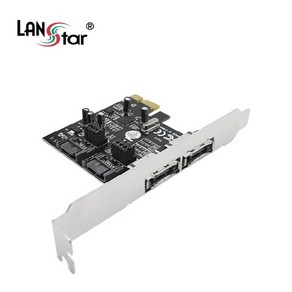 [LANSta] 랜스타 SATA3*2 + ESATA*2 PCIE 카드 [LS-PCIE-2SATA], 1개