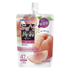 오리히로 탱글 곤약젤리 복숭아맛, 무스카트_단품, 130g, 8개