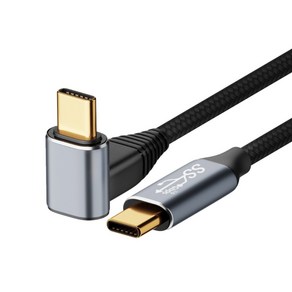 C타입 USB C 데이터 케이블 10Gb 100W 10Gbps USB C Gen2 데이터 코드 90 도 수 수 충전기 고속 충전 0 5 1/1 5 2, 0.5m, 1개