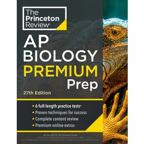 (영문도서) Pinceton Review AP Biology Pemium Pep 27th Edition: 6 Pactice Tests + Complete Content R... Papeback, English, 9780593517567