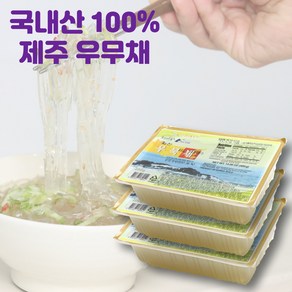 월산식품 국내산 한천 우뭇가사리 100%함유 우무채 400g 아이스박스 포장, 3개