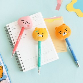 [카카오프렌즈 인형 볼펜] 캐릭터 선물용볼펜 캐릭터볼펜 특이한볼펜 파티소품, 1개, 춘식이