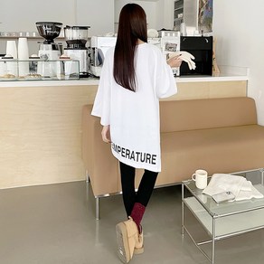 영문 언발 피치 기모 박시티