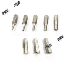 8개한셋트 BTH2mm~BTH8mm 1/4인치 삽입각 6.35mm 일본정품 토네육각비트 6각비트 토네비트 TONE