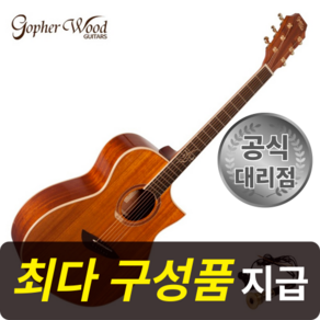 [최다구성품지급] 고퍼우드 G420CE/ 탑백솔리드/ GA바디/ 픽업장착/ 올마호가니, 1개