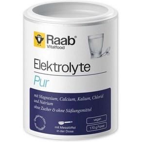 [B0C8JL6K2Q] Raab VItalfood Pue Electolytes 170g 계량스푼 포함 설탕 및 감미료 없음 체액이 부족한 운동선수에게 적합, 1개