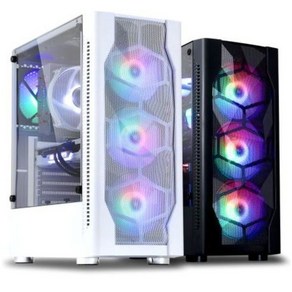 아이구주 해치6 HATCH 6 LED 식스팬 미들타워 pc 컴퓨터 ATX 케이스, 해치6 블랙, 블랙, 1개