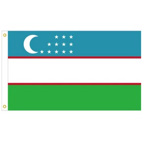 우즈베키스탄 국기 우즈벡국기 Uzbekistan flag 다문화 세계국기, 1개, 90x60