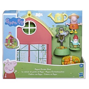 Peppa Pig Peppa's Adventues Peppas F36585L0 정원 헛간 놀이 세트에는 피규어 1개 액세서리 5개 여행용 운반 손잡이 포함 만 3세 이상에, Peppa Pig Peppa's Adventues P