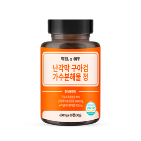 웰오프 난각막 가수분해물 구아검 총 3600mg, 1개, 60정