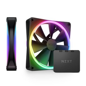 NZXT RF-D14DF-B1 [140mm] 3340 F140 RGB DUO DublePack RGB + 팬 2기 팬콘 세트 케이스 팬, 나만봐 NZXT 226080 140mm _TWIN PA, 1개