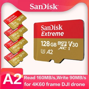 SanDisk A2 익스트림 마이크로 SD 카드 32GB A1 64GB 128GB 256GB 400GB 1T 메모리 U3 V30 TF 스포츠 카메라 무인 항공기 플래시, 7.Adapte  5pcs, 1개