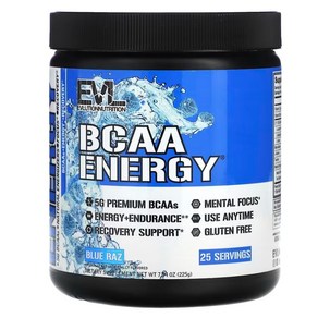 이브이루션 뉴트리션 BCAA 에너지 블루라즈 225g 아미노산 비타민 C B 류신 아이소류신 타우린, 1개