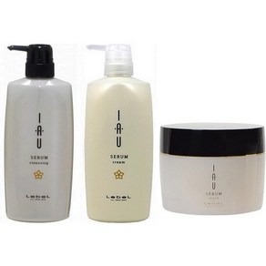 일본직발송 6. 루베르 이오 세럼 클렌징 샴푸 600ML 크림 트리트먼트 600ML 마스크 170G 세트 LEBEL IAU, 1개