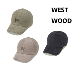 웨스트우드 WEST WOOD 봄 가을 간절기용 'W' 볼륨자수 포인트의 코듀로이 캡모자 WM3MTCPQ311, 블랙