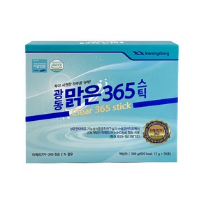 광동 맑은 365 스틱 30포 목 관리 특허원료 프로폴리스 도라지 함유, 360g, 1개