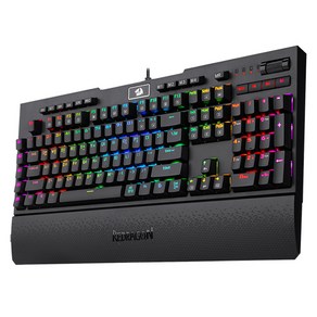 Redagon BRAHMA RGB 게이밍 유선 일반형 키보드, 블랙, K586RGB, 청축