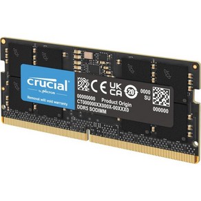 중요 램 16GB DDR5 4800MTs CL40 노트북메모리 CT16G48C40S5, 8GB_5600MHz, 5600MHz, 2개