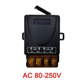 12V 24V DC 무선 원격 컨트롤러 스위치 AC 220V 110V 최대 40A 범용 릴레이 수신기 모듈 넓은 전압 433Mhz, 01 AC 80-250V, 1개