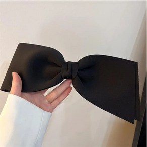 25cm 빅사이즈 다이애나 블랙 대형 리본 자동핀