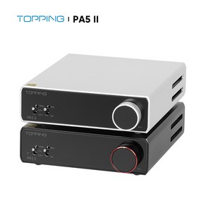 TOPPING PA5 II 시리즈 데스크탑 앰프 PA5 II Plus 140W * 2 완전 밸런스드 앰프 TRS RCA 입력 클래스 D 파워 앰프, PA5 II silve