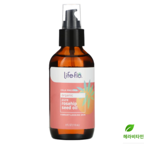LIFE-FLO 퓨어 로즈힙 씨드 오일 스킨케어 118ml (4oz), 1개