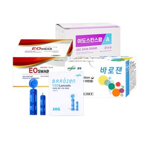 바로잰 일회용 멸균수동 채혈침 100개 + 알콜솜 100매 [세트], 채혈침 100개 + 바로잰 알콜솜(국산) 100매, 1개