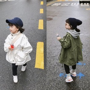 남아 여아 유아 오버핏스타일 스프링 야상 아동 점퍼