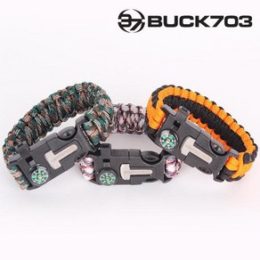 BUCK703 [BUCK703] 다기능 파라코드 팔찌/비상 생명줄/파이어스틱/휘슬/나침반