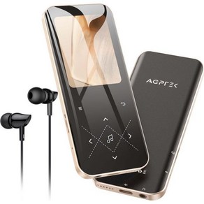 64GB MP3 플레이어Bluetooth 5.3 포함 AGPTEK 2.4인치 화면 휴대용 음악 플레이어스피커 FM 라디오 음성