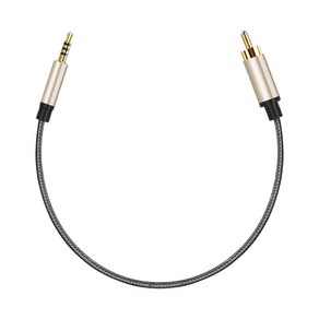 오디오 케이블 3.5mm 잭-RCA 남성 고 충실도 보조 케이블 나일론 꼰 안정 스피커 용 신호 전송 스테레오, 설명한대로, PVC, 1m