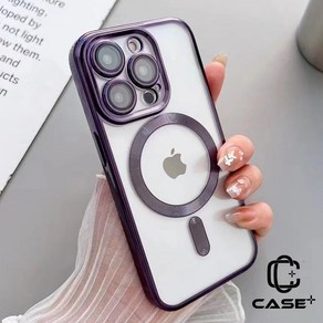 CASE+ 아이폰 맥세이프 예쁜 투명 케이스 10가지 컬러 카메라 렌즈 풀커버