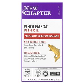 New Chapte Wholemega 피쉬 오일 소프트젤 120정, New Chapte Wholemega 피쉬 ..., 1개