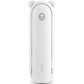 REINA 곰돌이 3 in 1 손전등 무선 포켓 핸디 USB 선풍기 4800mAh, RF-W1004, 화이트