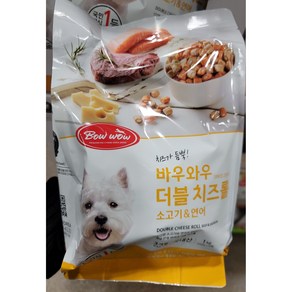 바우와우 더블 치즈롤 소고기&연어 1kg, 1개