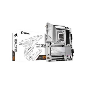 GIGABYTE B650 AORUS ELITE AX ICE AMD Ryzen 7000 시리즈 대응 Socket AM5 DDR5 화이트 컬러 ATX 메인보드 B650 A ELITE AX ICE MB6453, 1개