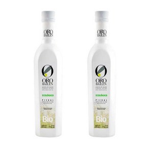 오로바일렌 피쿠알 500ml 2병 엑스트라버진 올리브오일 스페인 ORO BAIL?N BIO PICUAL 500 ML Exta Vigin Olive Oil Oganic 500 ML Glass bottle, 2개