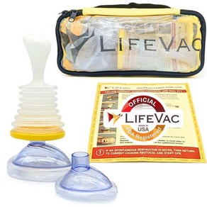 LifeVac 쵸깅 질식 장치 휴대용 여행용 가정용 차량용 초크 초킹 Yellow Tavel Kit 정품 흡입 구조 및 성인용 구급 상자 기도, LifeVac 쵸깅 질식 장치 휴대용 여행용 가정용 차, 1개