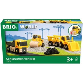 BRIO WORLD (브리오 월드) 공사 차량 세트 대상 연령 3세~ (전철 장난감 목제 레일) 33658, 1개