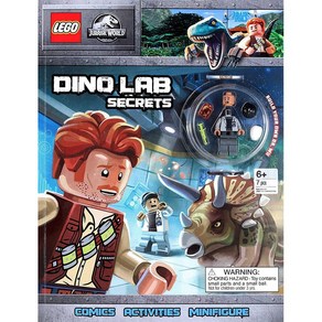 LEGO Juassic Wold 레고 쥬라기 월드 다이노 랩 시크릿 액티비티 북 위드 미니피규어, 1개