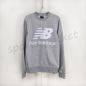 뉴발란스 NBNCC46011 멜란지 그레이 MT03560 NB Essentials Stacked Logo 스웻셔츠 티셔츠 남자 기본맨투맨