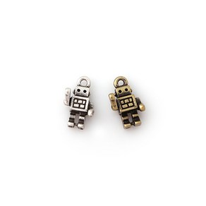 싼비즈 [7055-05]메탈펜던트 미니로봇 6x11mm 1개