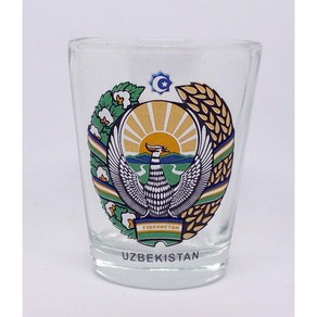 Uzbekistan Coat Of Ams Shot Glass, 1개, Multicolo