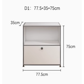 USM 스타일 모듈 가구 스테인레스 스틸 TV 캐비넷 서랍장 SL-2666, 07-화이트 싱글 캐비닛 D1 모델, J. 화이트 싱글 캐비닛 D1, 750x350x400mm