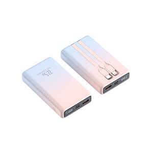 대용량 PD 22.5W 초고속충전 미니 전량표시 케이블 일체형 보조배터리 10000mAh