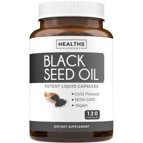 헬스하모니 콜드프레스 블랙씨드오일 120캡슐 Healths Hamony Black Seed Oil, 1개, 120정