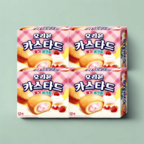 오리온 카스타드 딸기생크림 276g x 12P x 4팩, 12개, 4세트