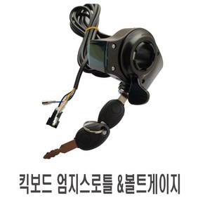 전동킥보드 볼트게이지 엄지 스로틀 일체형 전기자전거 악셀 키박스, 전킥볼트엄지스로틀, 1개